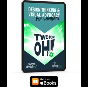 The cover for the book Design Thinking and Visual Advocacy for Lawyer