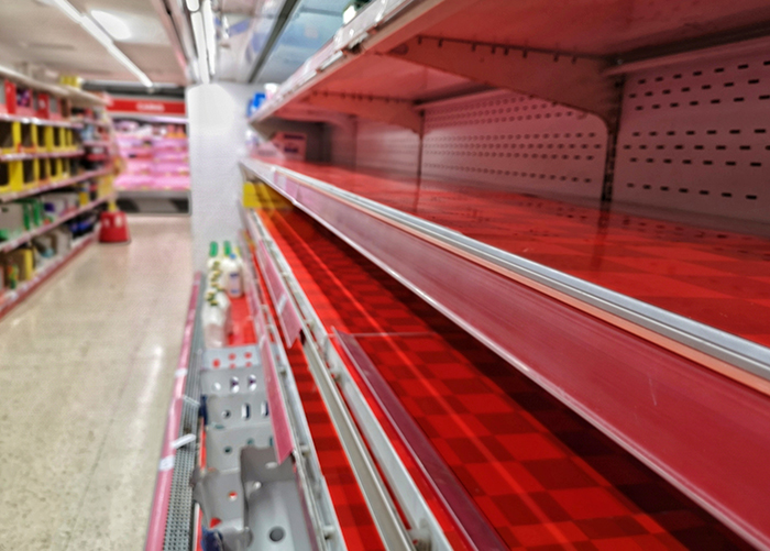 Empty Retail Shelves