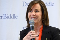 Jean Case speaking at Drinker Biddle